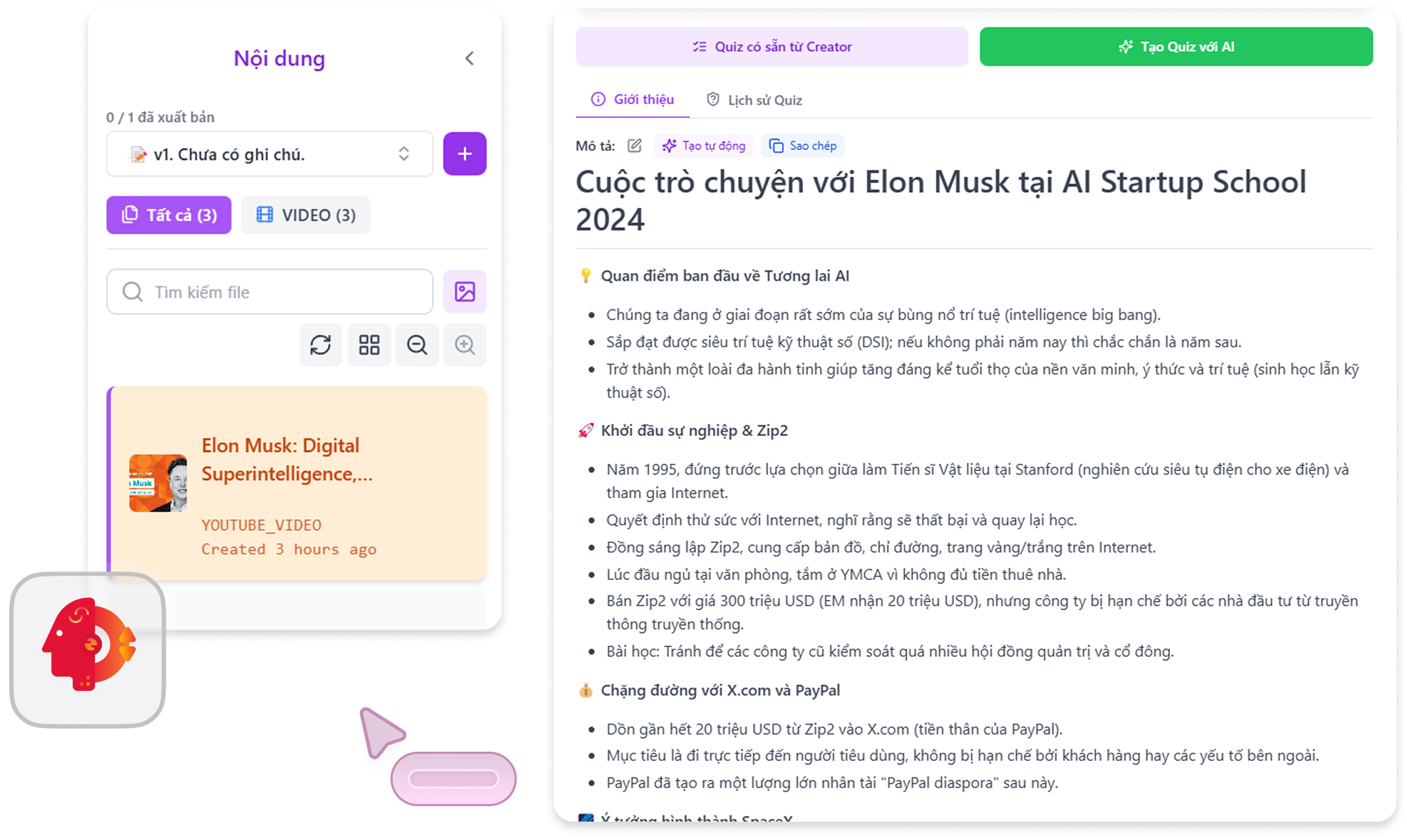 Tóm tắt thông minh Demo