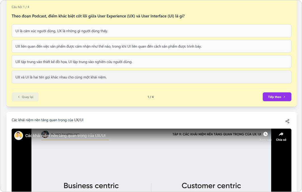 Tạo bài luyện tập đúng nội dung bạn cần, ngay tại điểm đang học